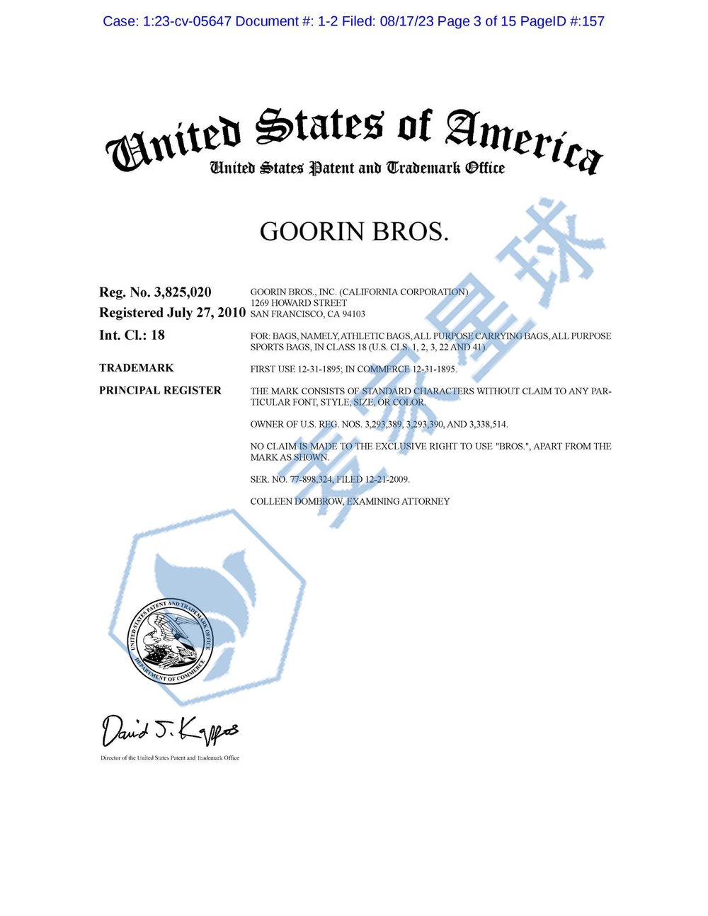 0001-002. (08-17-2023) Exhibit 2 Trademarks_01