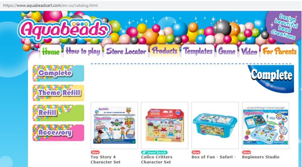 AquaBeads WEBSITE