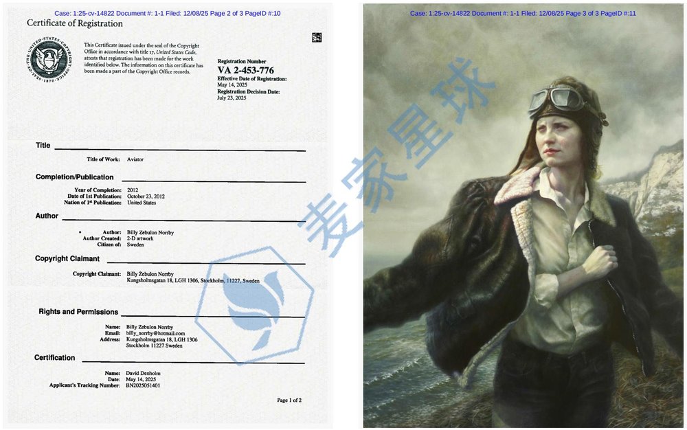 Billy Zebulon Norrby Aviator Copyright