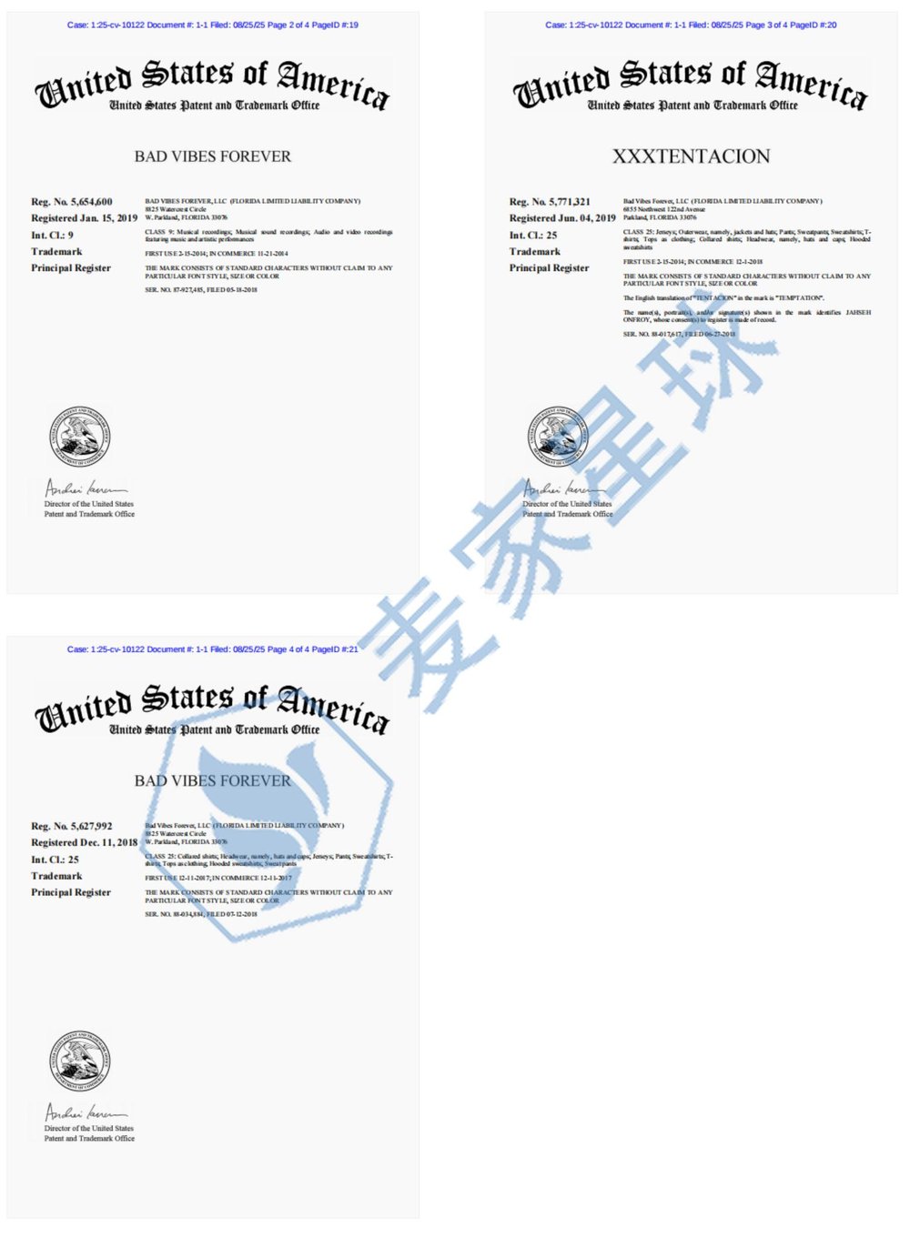 XXXTentacion Trademarks