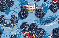 monster truck cars seamless pattern