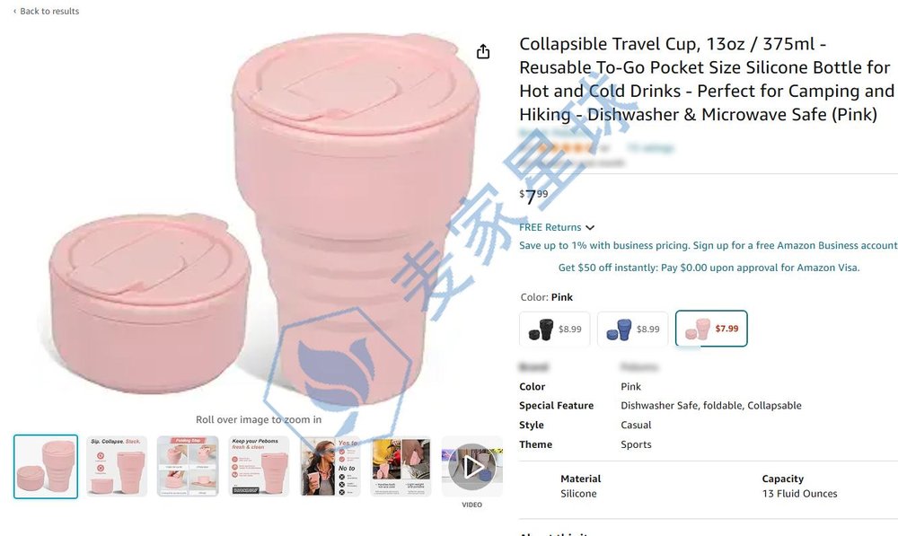 stojo collapsible travel cup patent conterfeit